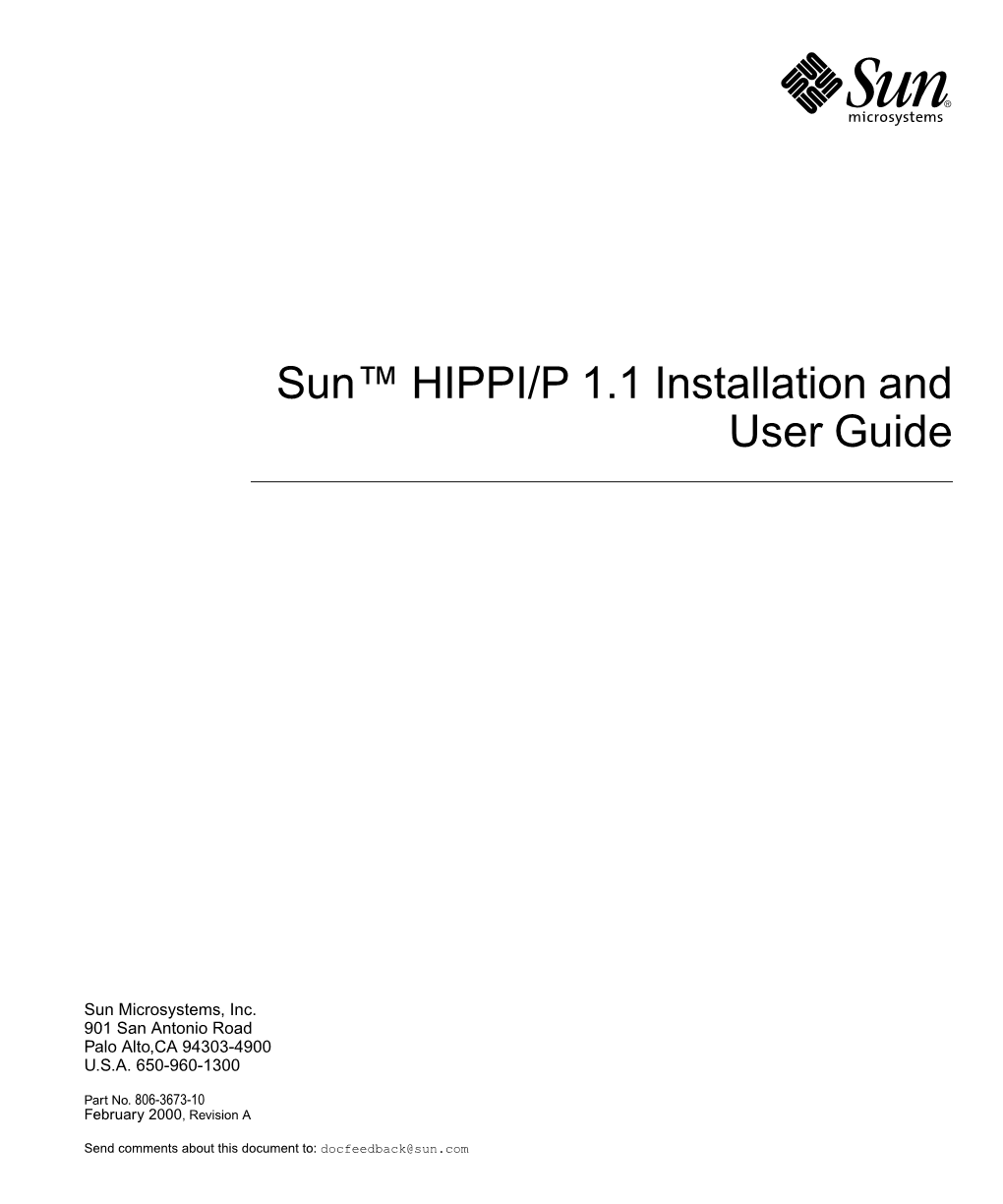 Sun HIPPI/P 1.1 Installation and User Guide • February 2000 Tuning the Socket Options 25
