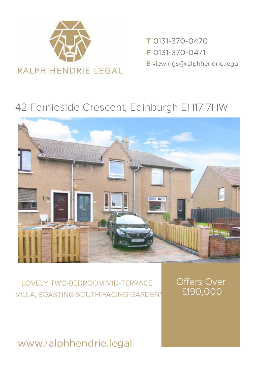 42 Fernieside Crescent, Edinburgh EH17 7HW