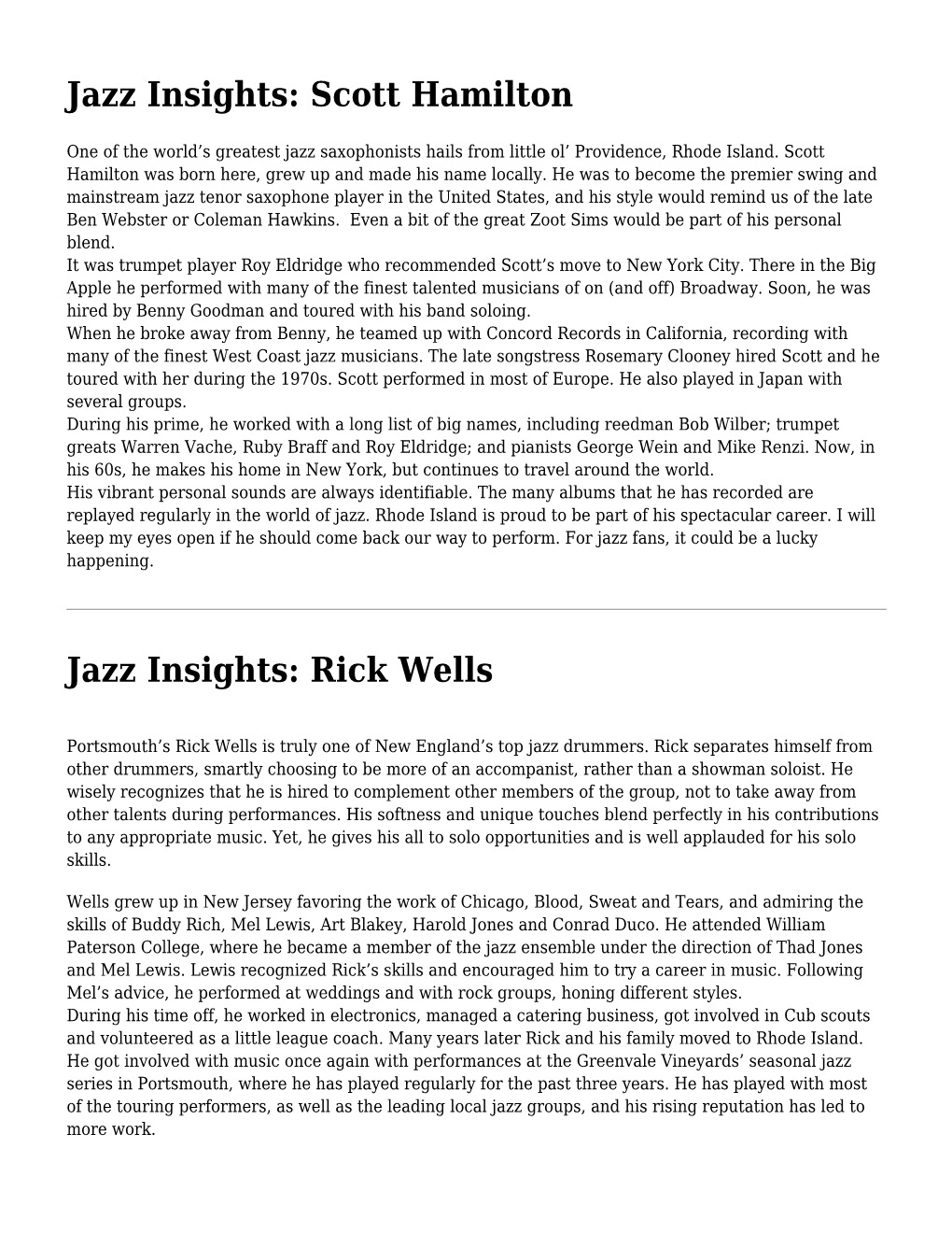 Jazz Insights: David Zinno,Jazz Insights: Barbara Slater,Jazz