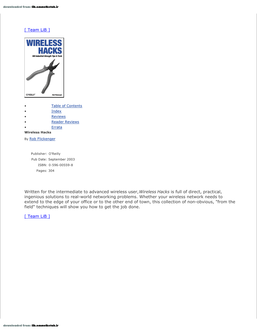 [ Team Lib ] Written for the Intermediate to Advanced Wireless