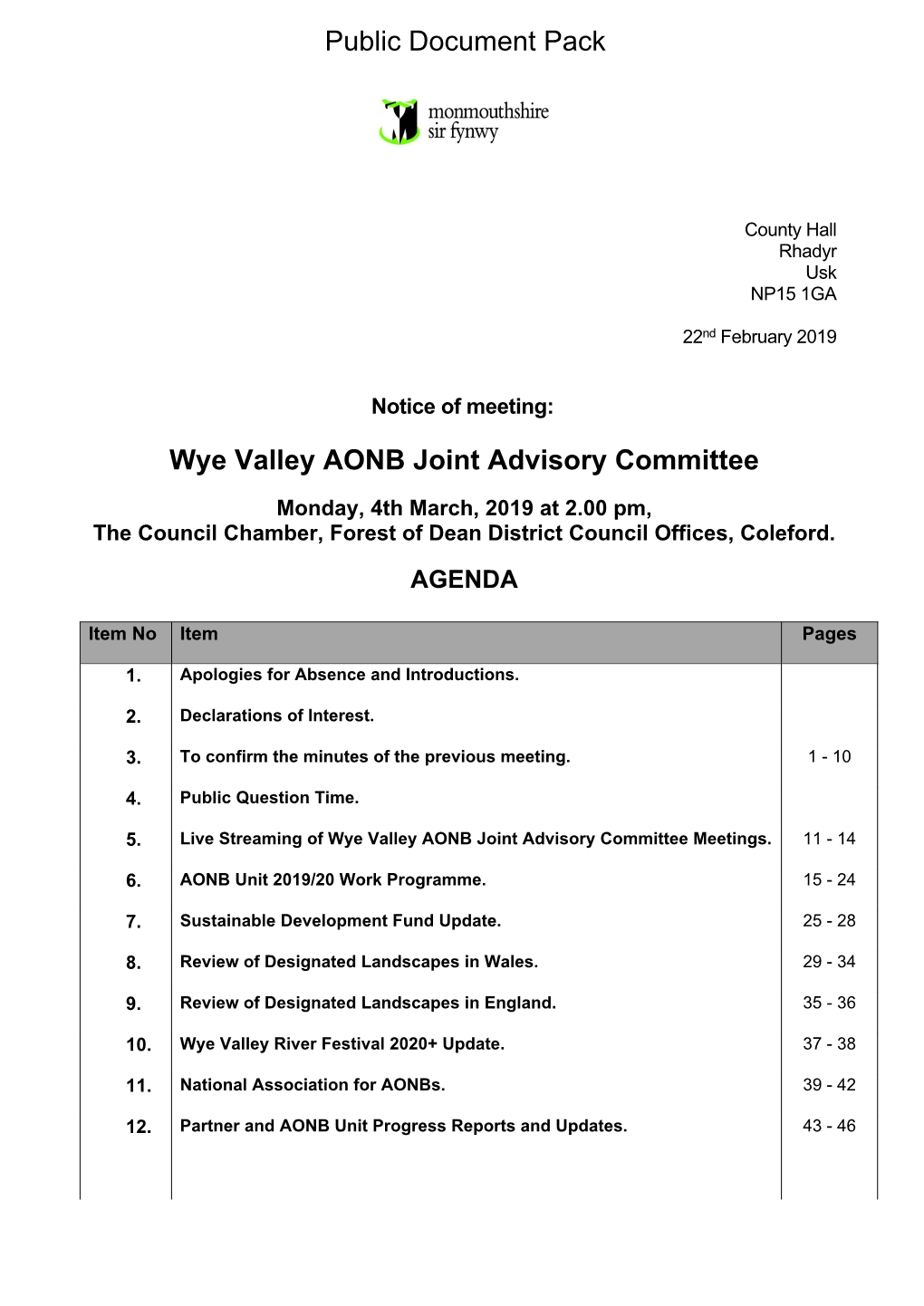 Wye Valley AONB Joint Advisory Committee