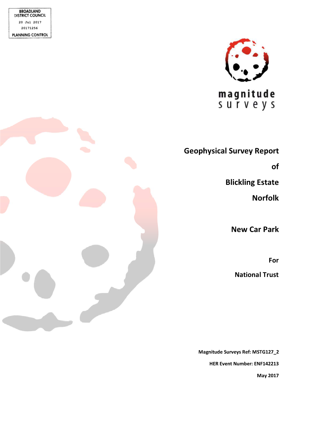 Geophysical Survey Report of Blickling Estate Norfolk New Car Park