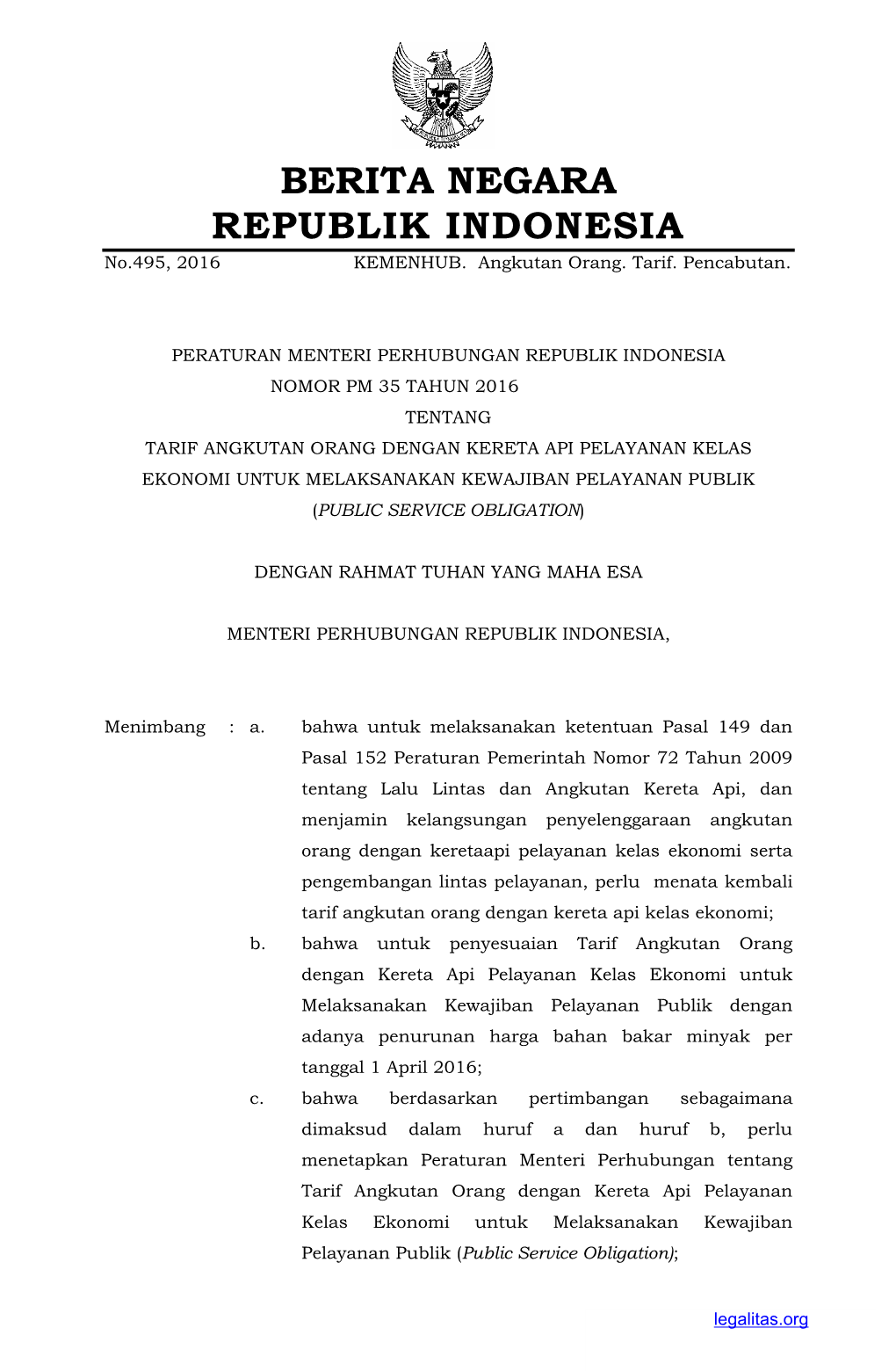 Berita Negara Republik Indonesia Tahun 2015 Nomor 1651); 8