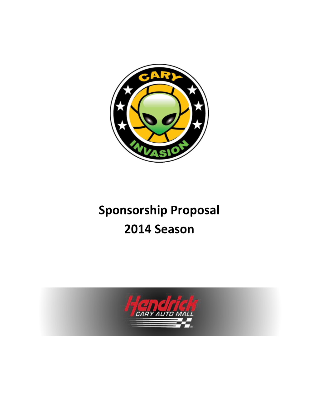 Sponsorship Proposal 2014 Season