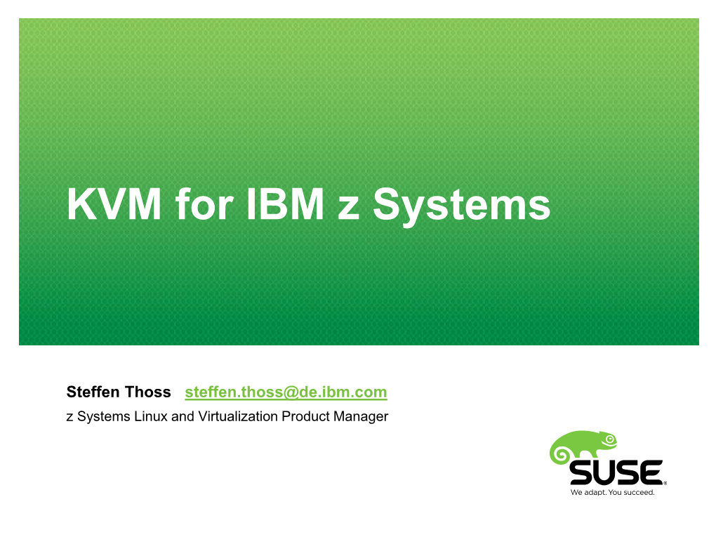 KVM for IBM Z Systems