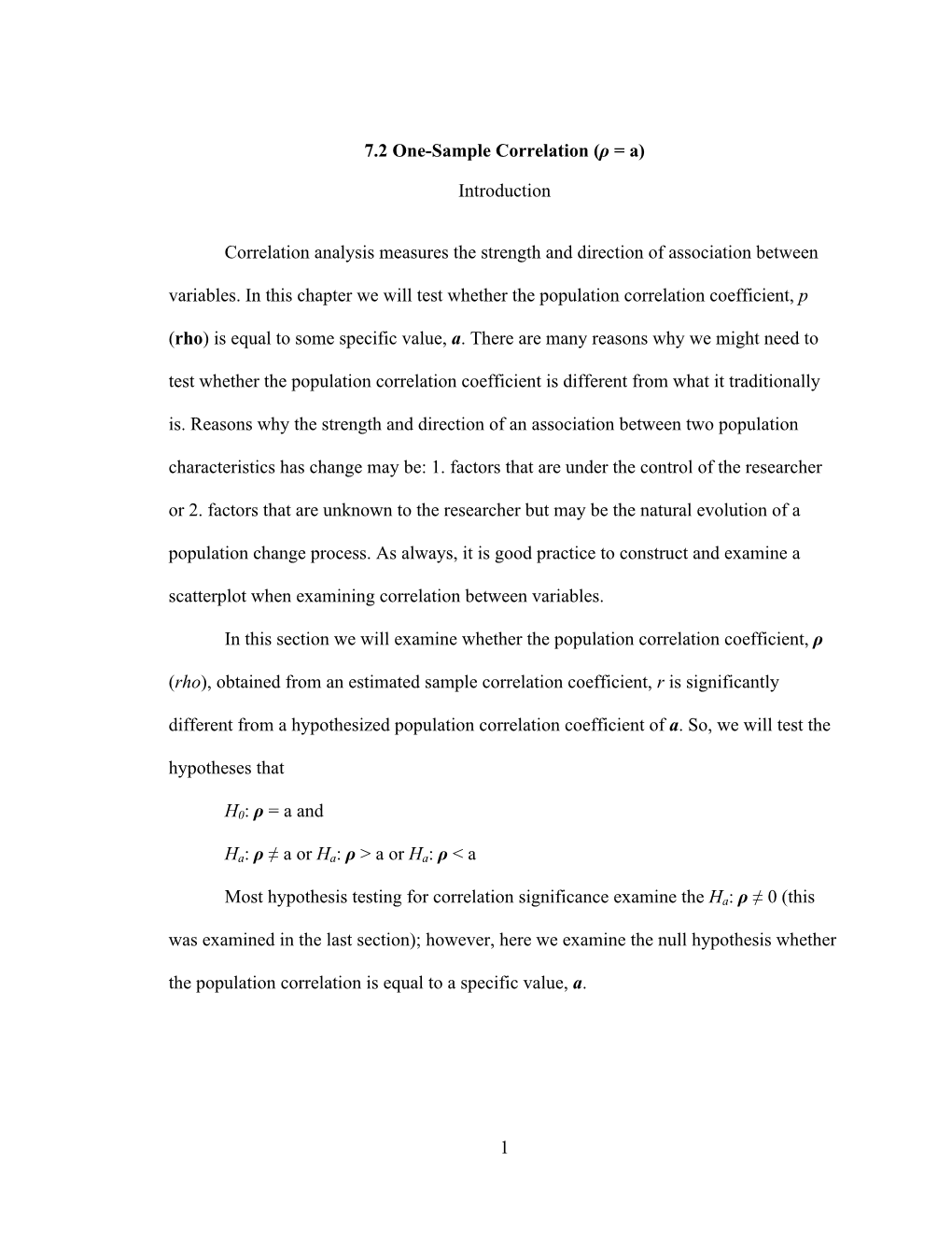 1 7.2 One-Sample Correlation