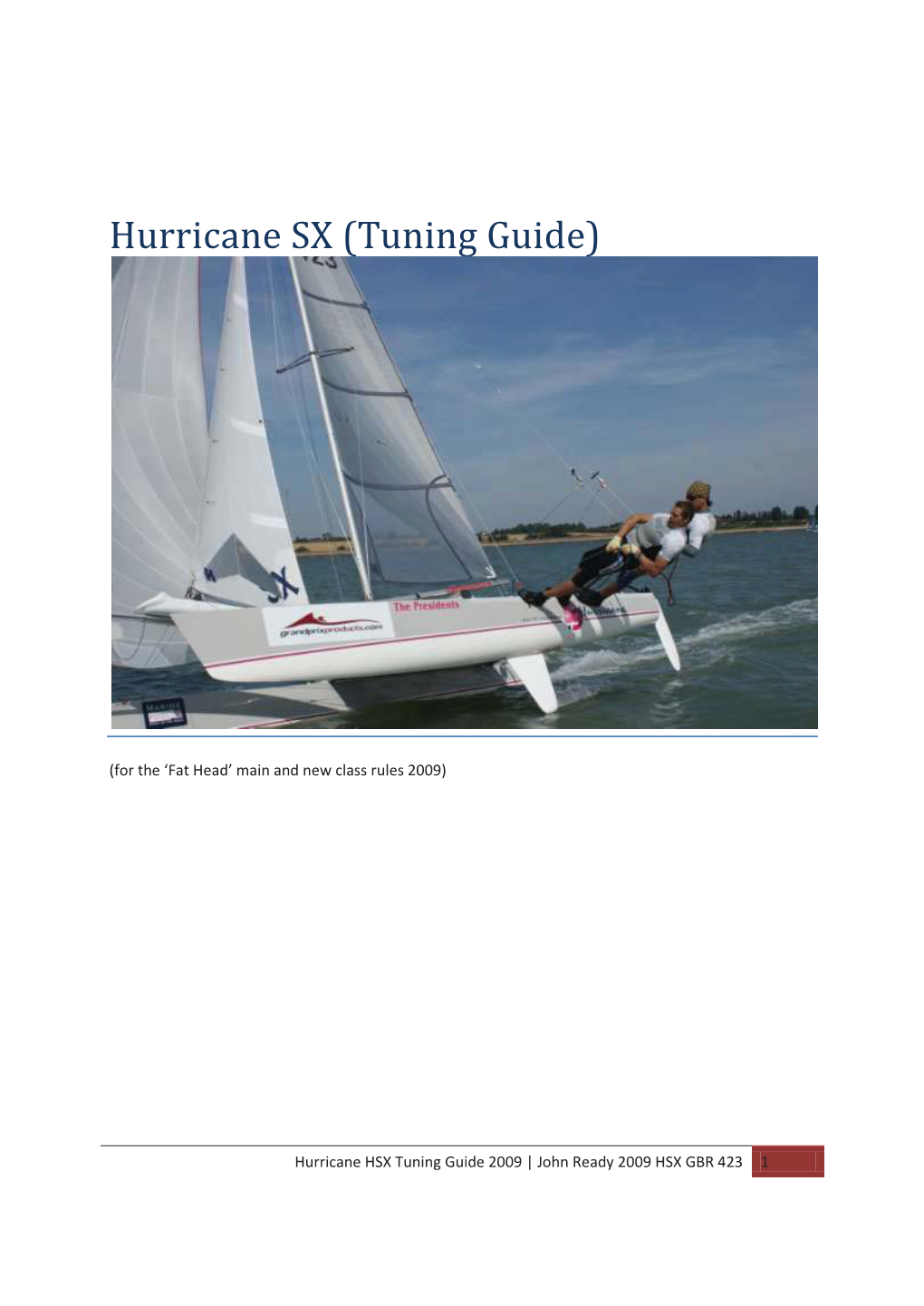 Hurricane SX Tuning Guide 2009