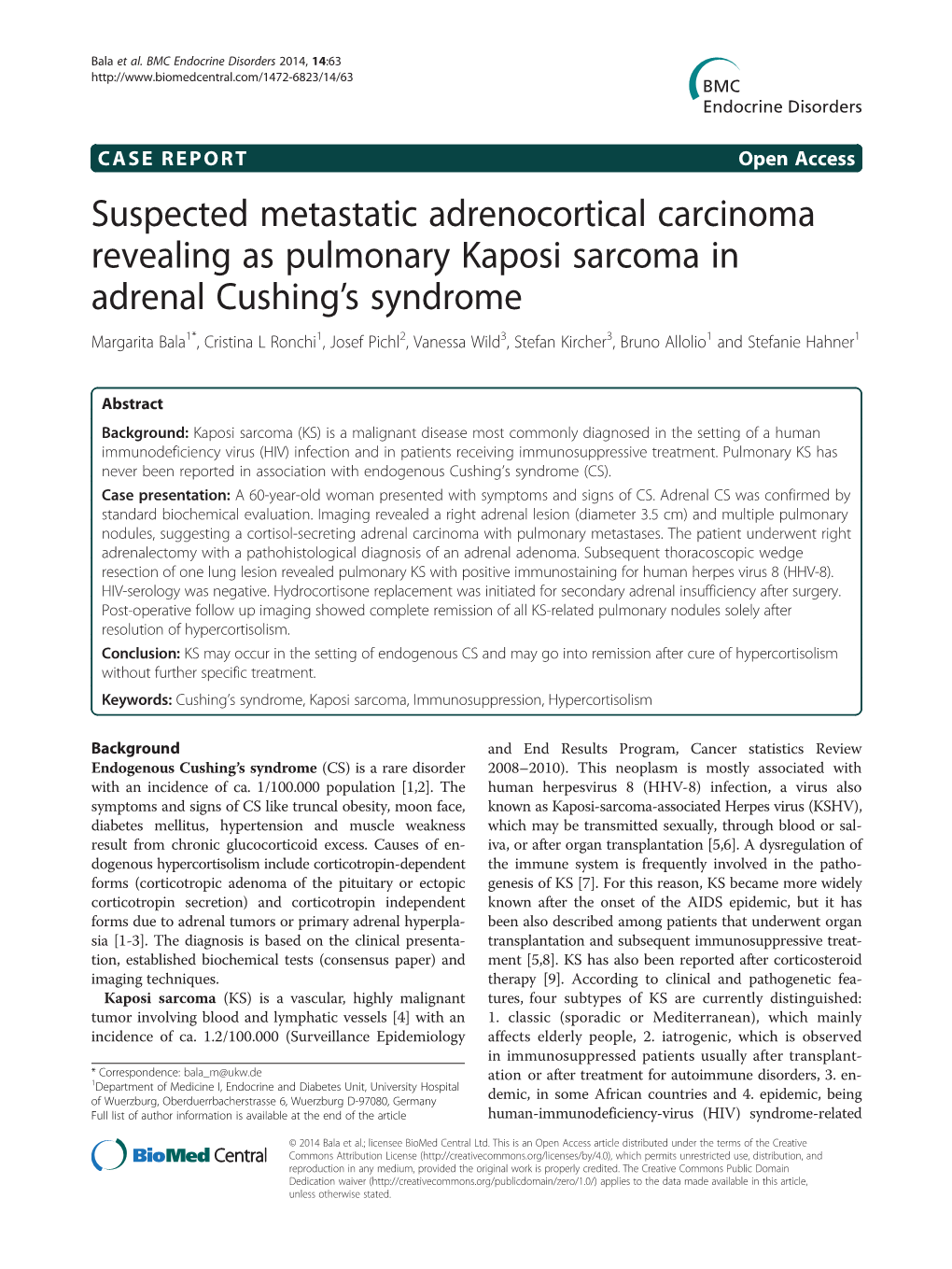 Suspected Metastatic Adrenocortical Carcinoma Revealing As Pulmonary