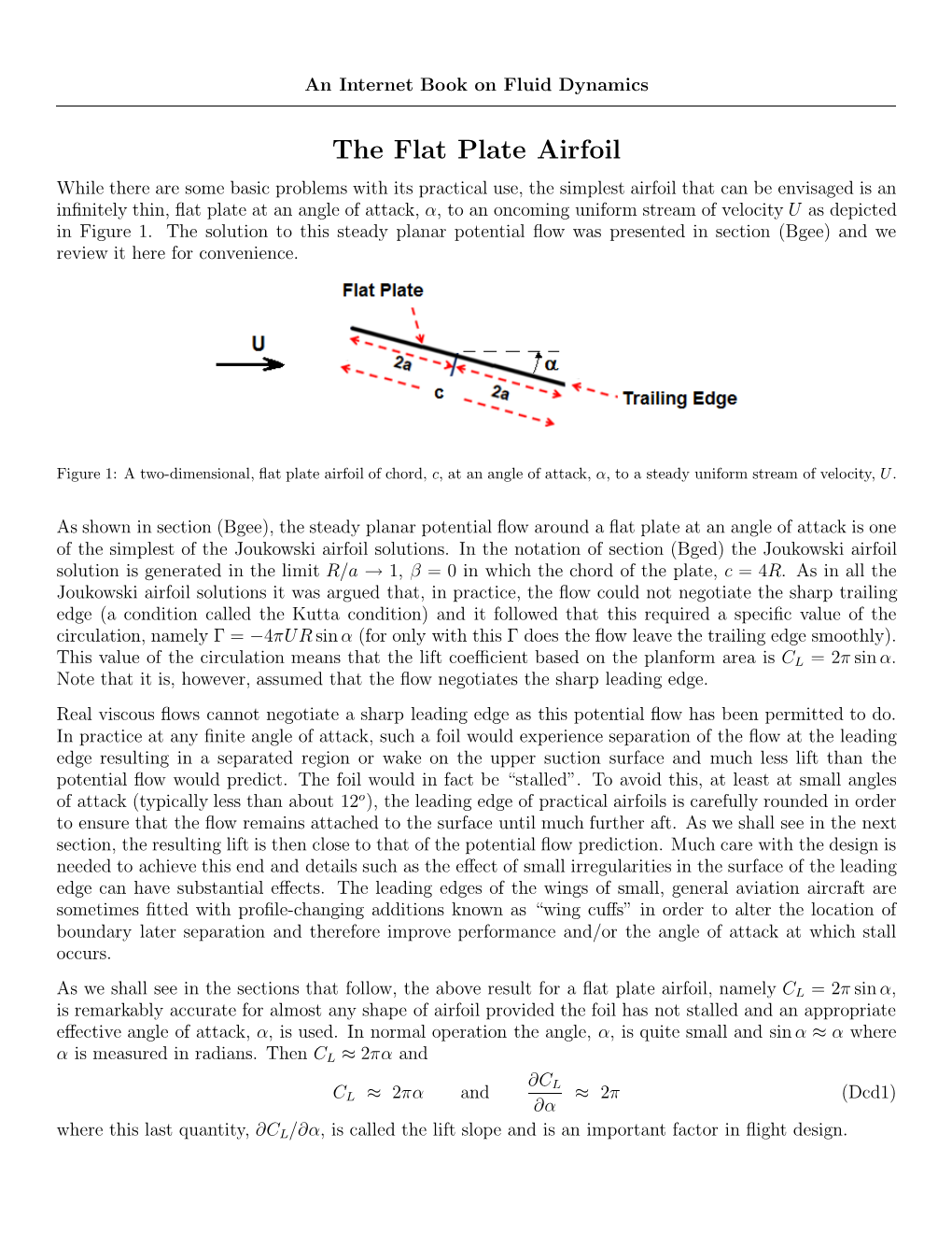 The Flat Plate Airfoil