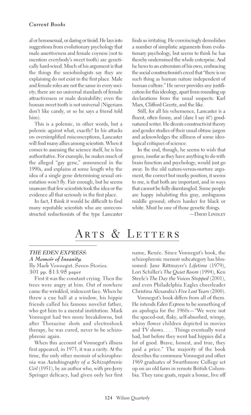 Arts & Letters