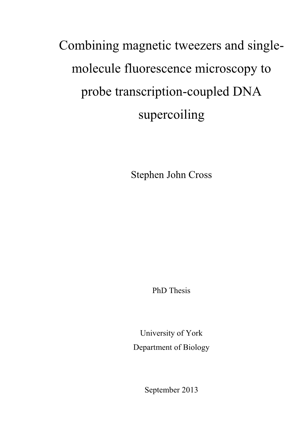 Molecule Fluorescence Microscopy to Probe Transcription-Coupled DNA