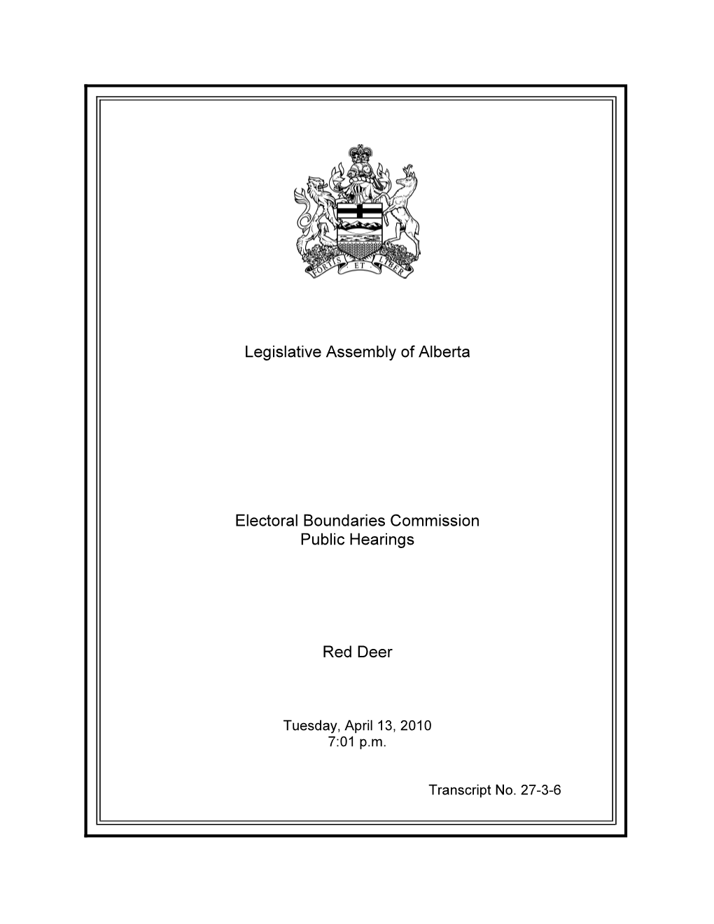 Legislative Assembly of Alberta Electoral Boundaries Commission