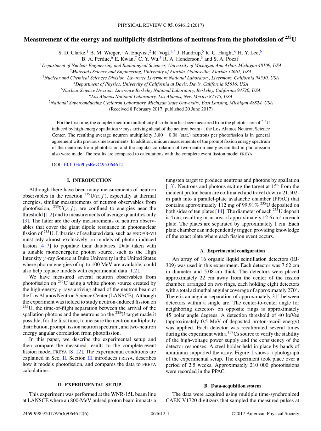 Measurement of the Energy and Multiplicity Distributions of Neutrons from the Photoﬁssion of 235U