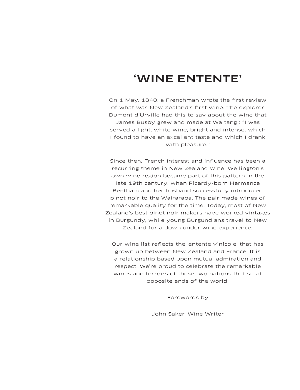 'Wine Entente'