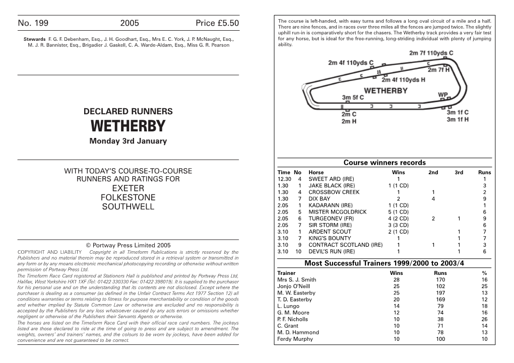Wetherby Timeform 3Rd January 2005
