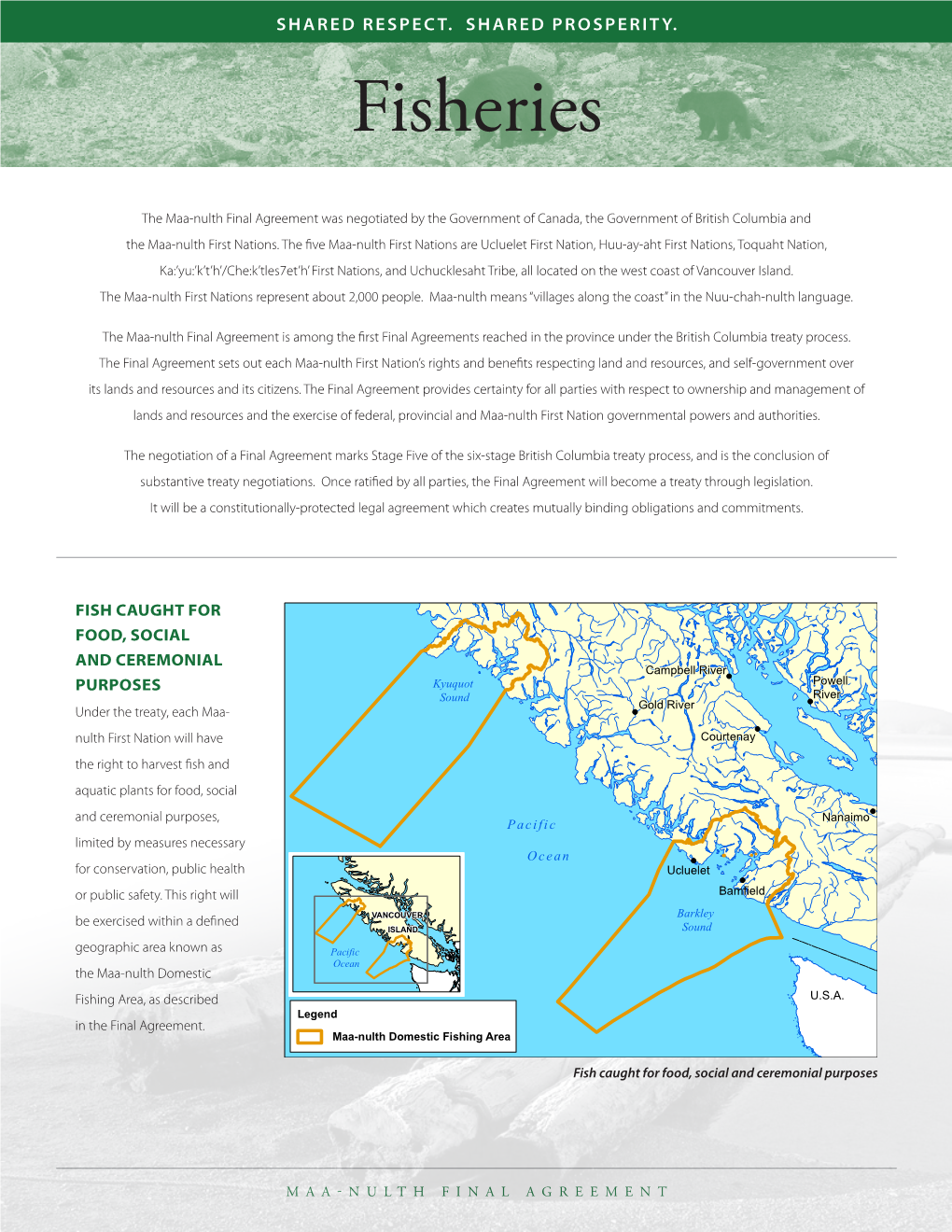 Maa-Nulth Final Agreement: Fisheries