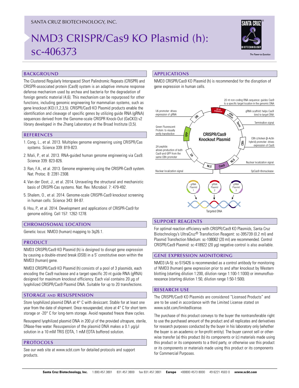 NMD3 CRISPR/Cas9 KO Plasmid (H): Sc-406373