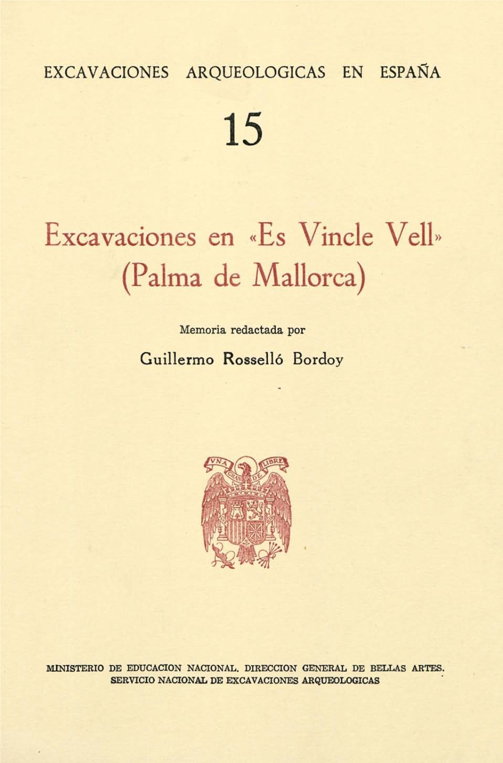 Excavaciones En «R,S Vincle Vell» (Palma De Mallorca)