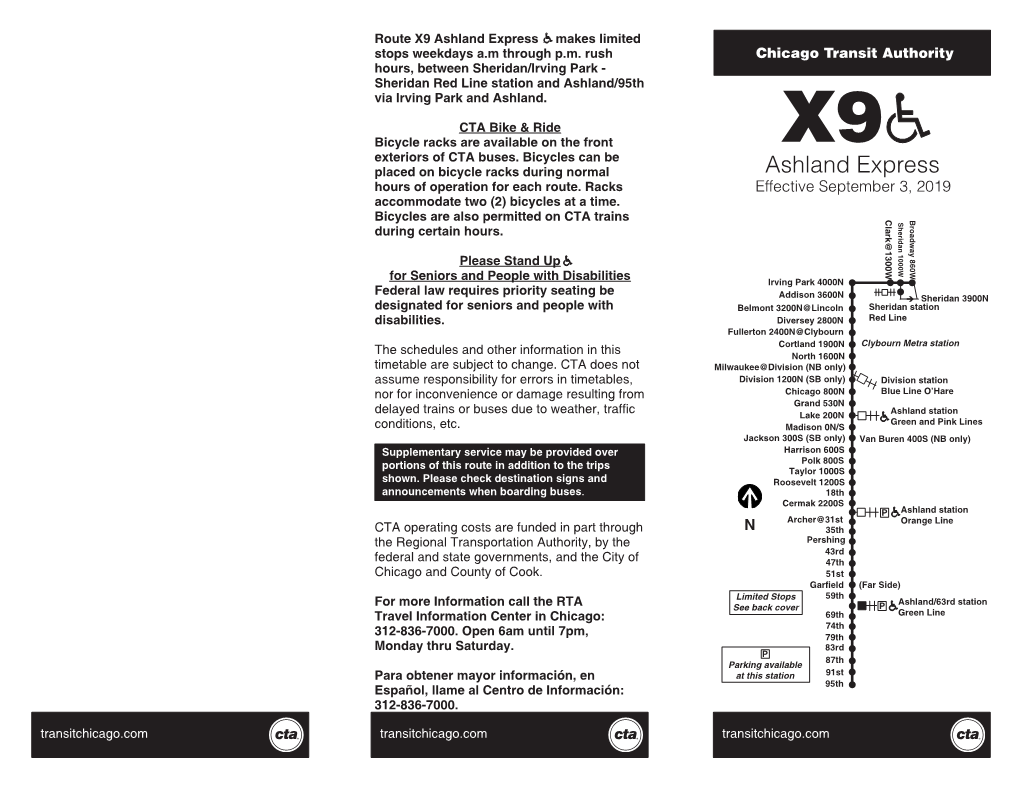 Ashland Express Makes Limited Stops Weekdays A.M Through P.M