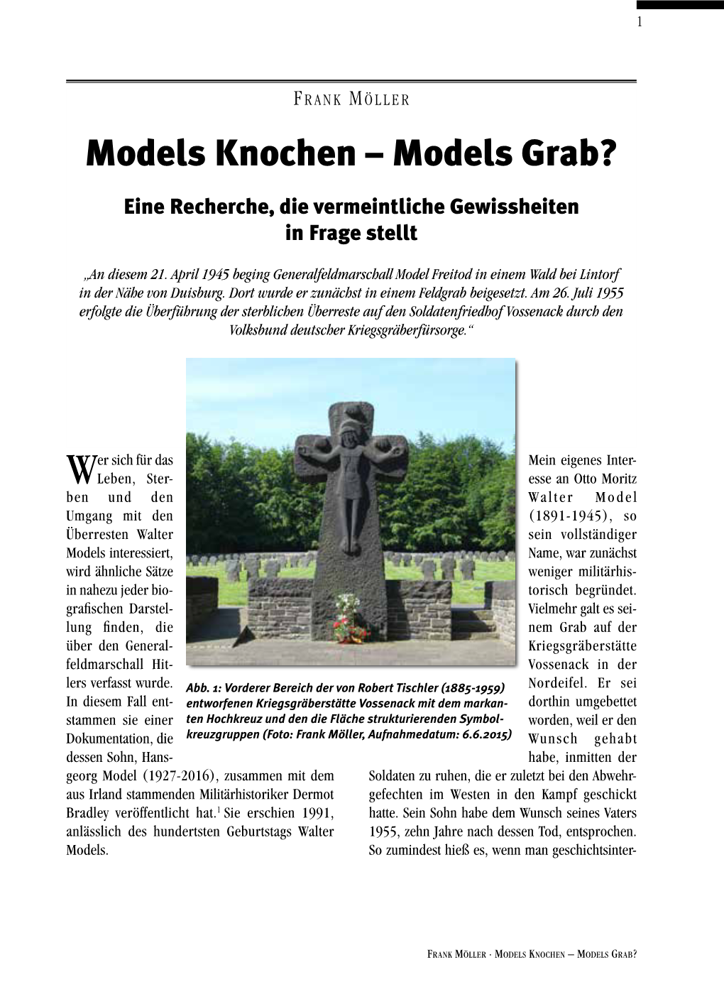 Models Knochen – Models Grab?