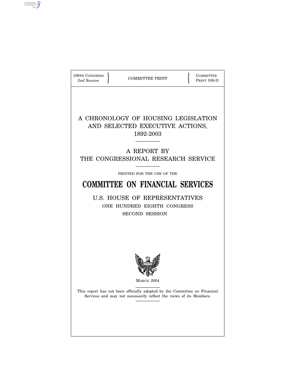 Committee on Financial Services