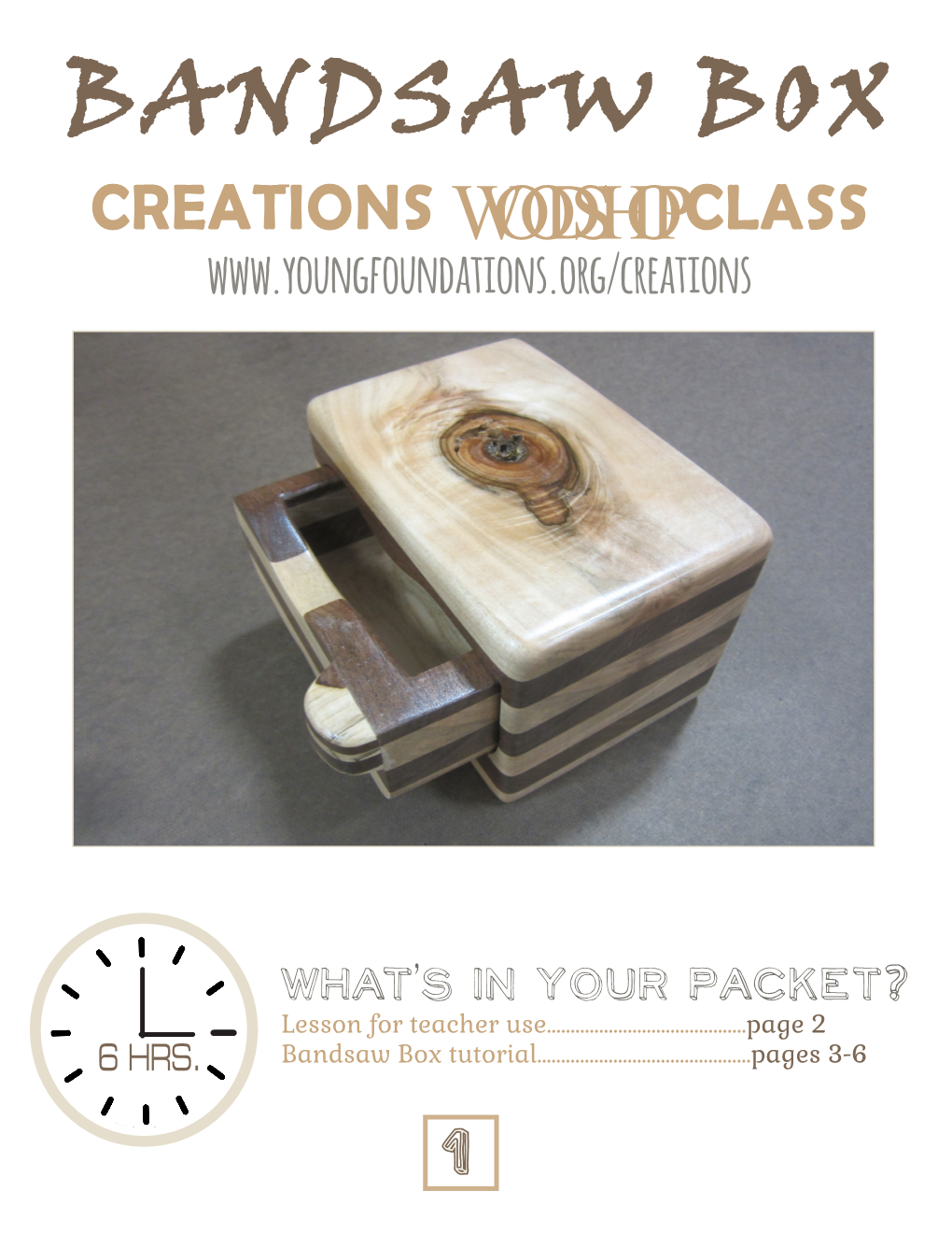 Bandsaw Box Creations Woodshop Class