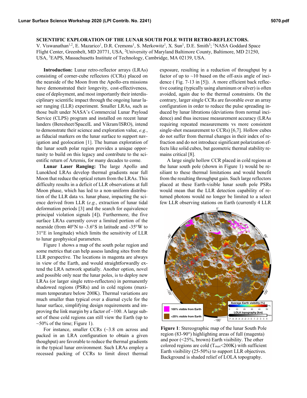 Scientific Exploration of the Lunar South Pole with Retro-Reflectors