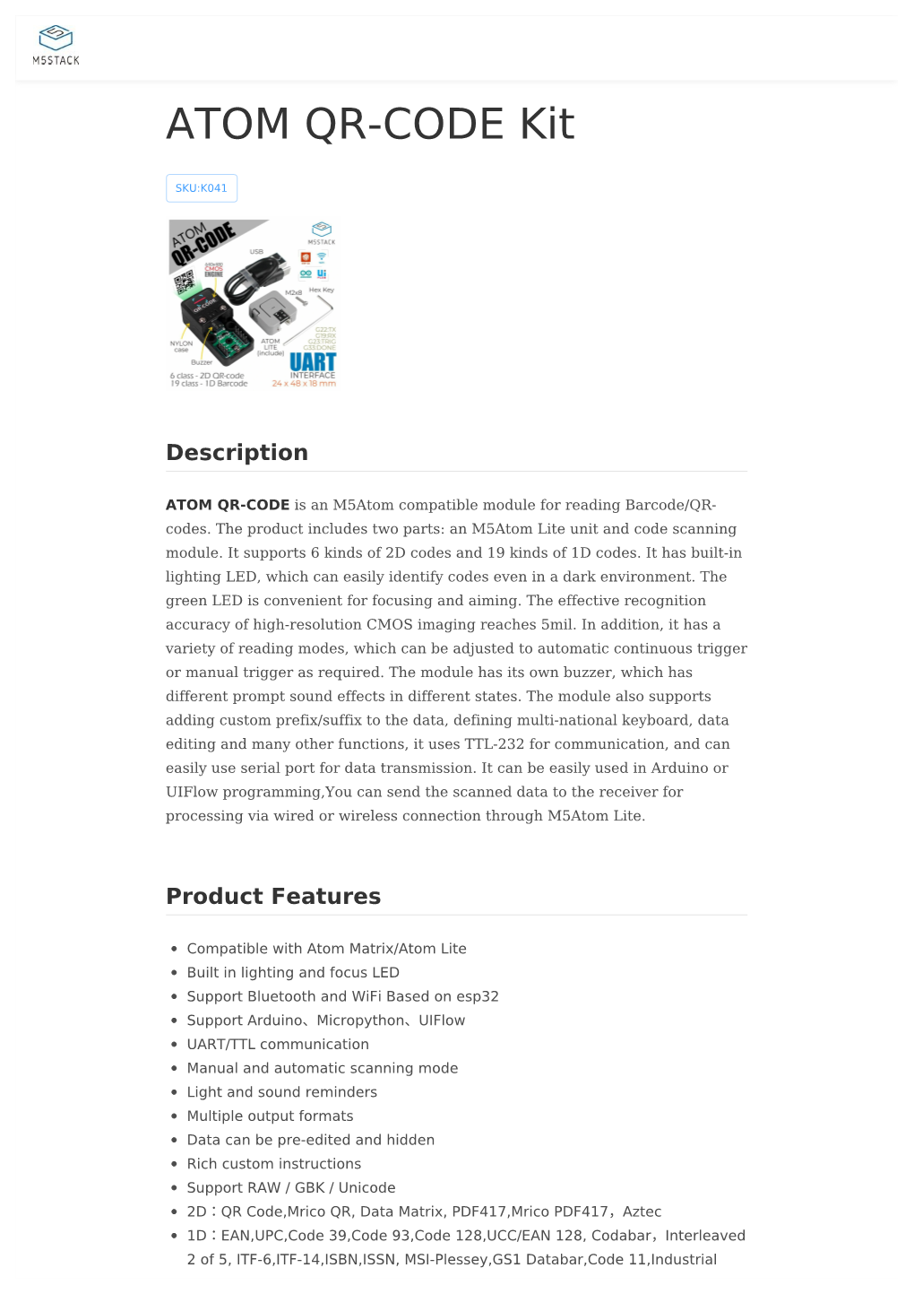 ATOM QR-CODE Kit