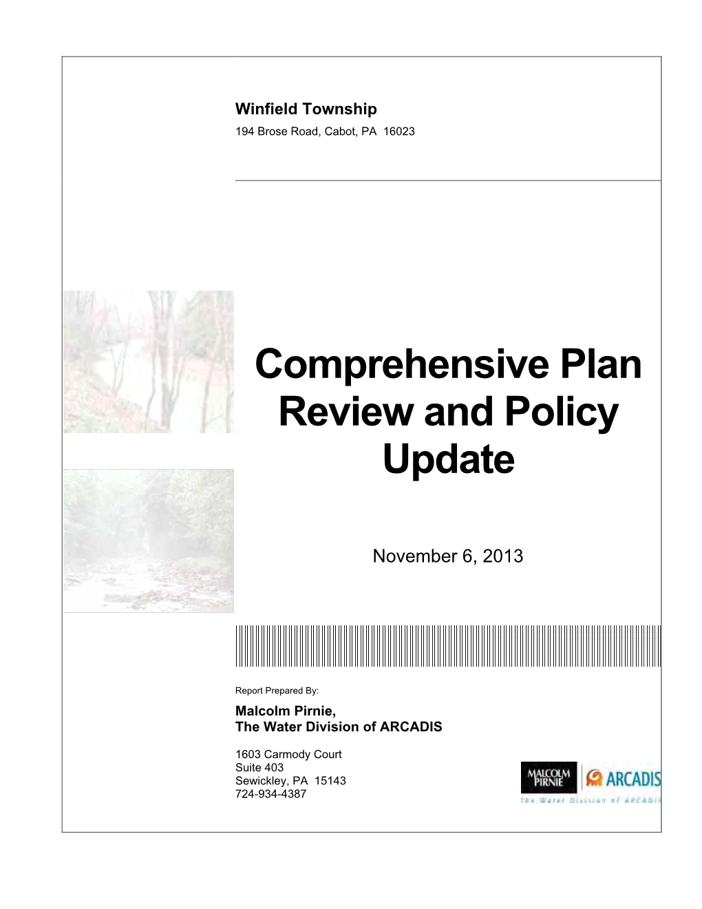 Comprehensive Plan Review and Policy Update