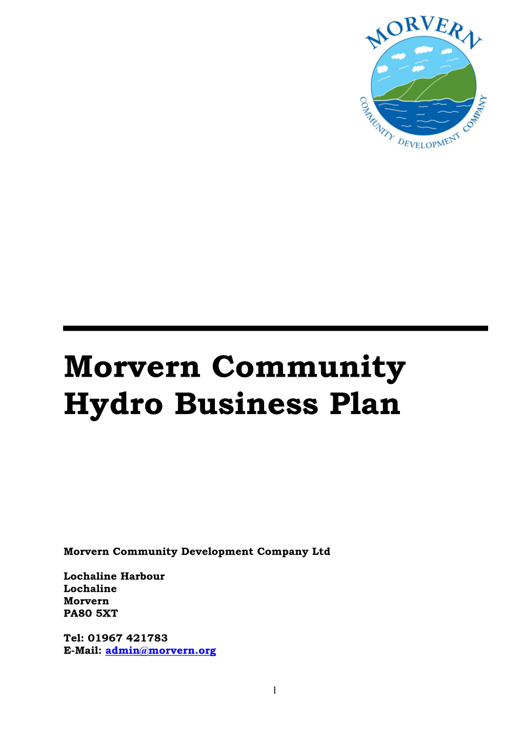 Morvern Community Hydro Business Plan