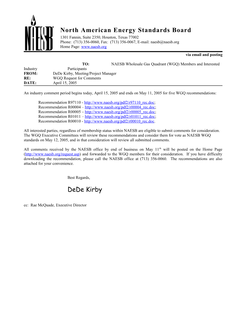 North American Energy Standards Board s15