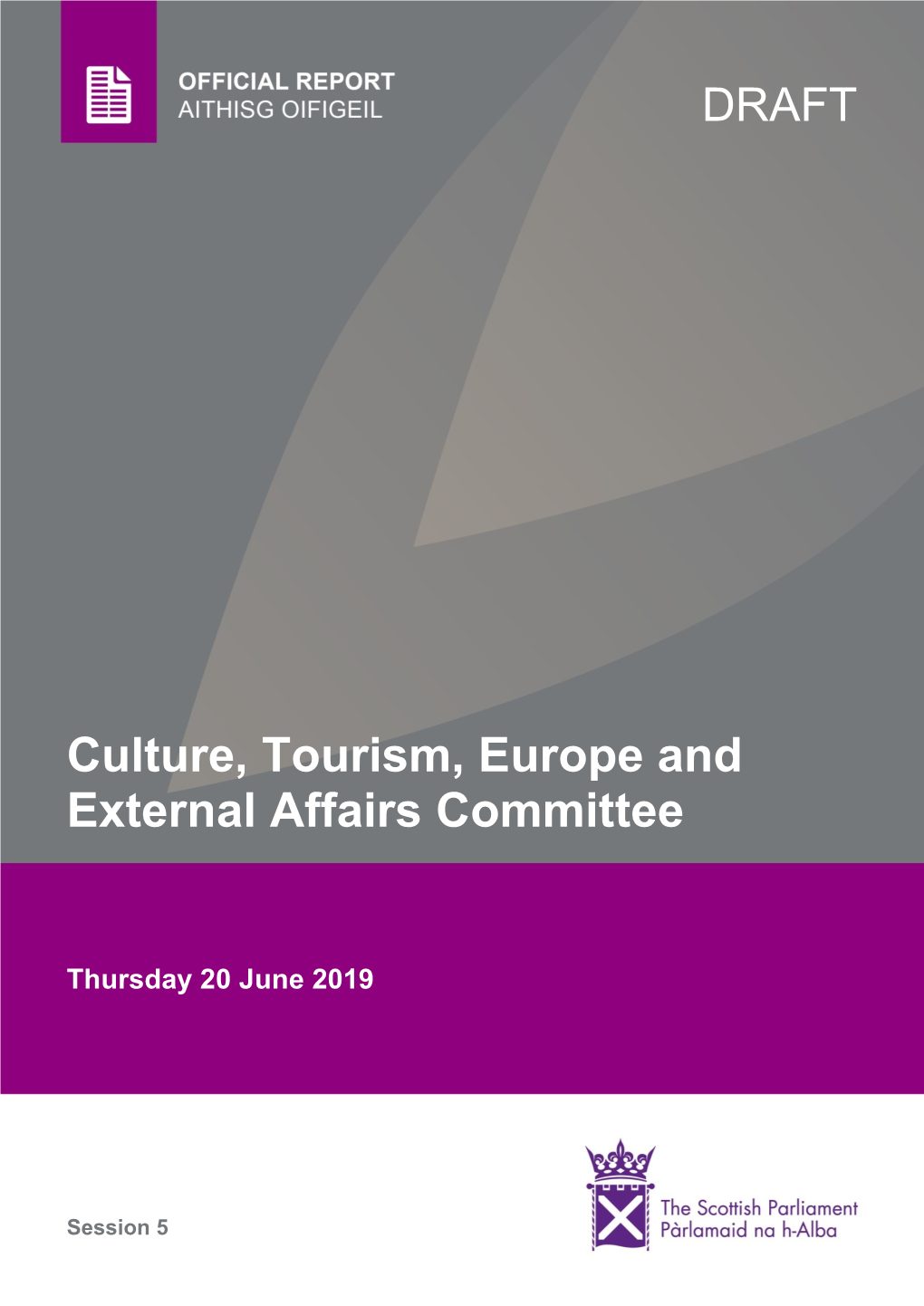 Culture, Tourism, Europe and External Affairs Committee