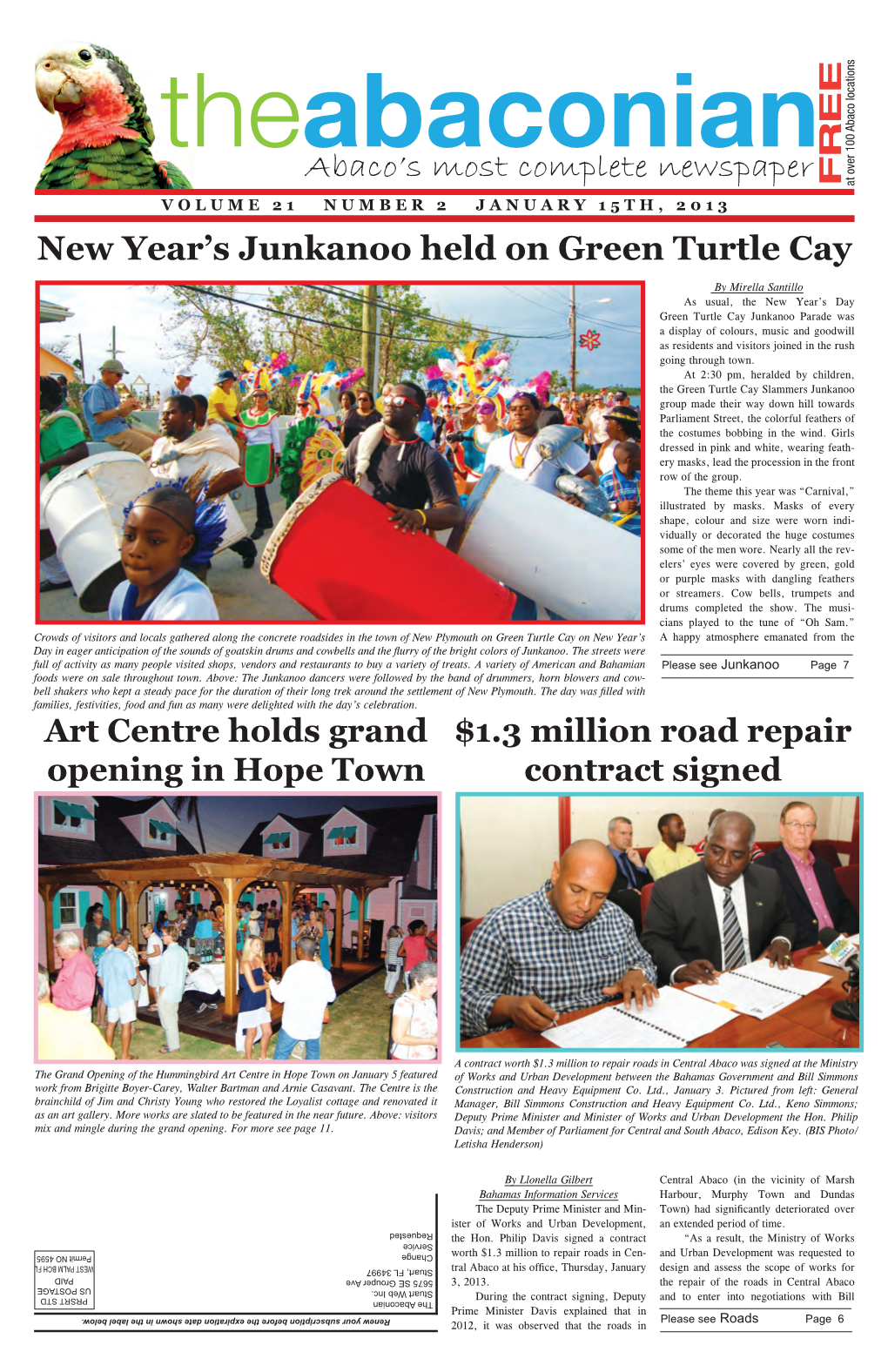 New Year's Junkanoo Held on Green Turtle