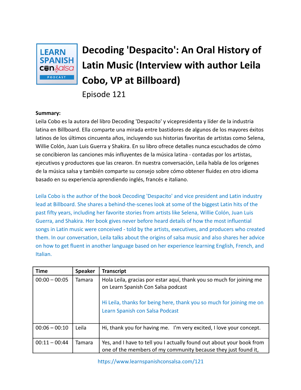 Decoding 'Despacito': an Oral History of Latin Music (Interview with Author Leila Cobo, VP at Billboard) Episode 121