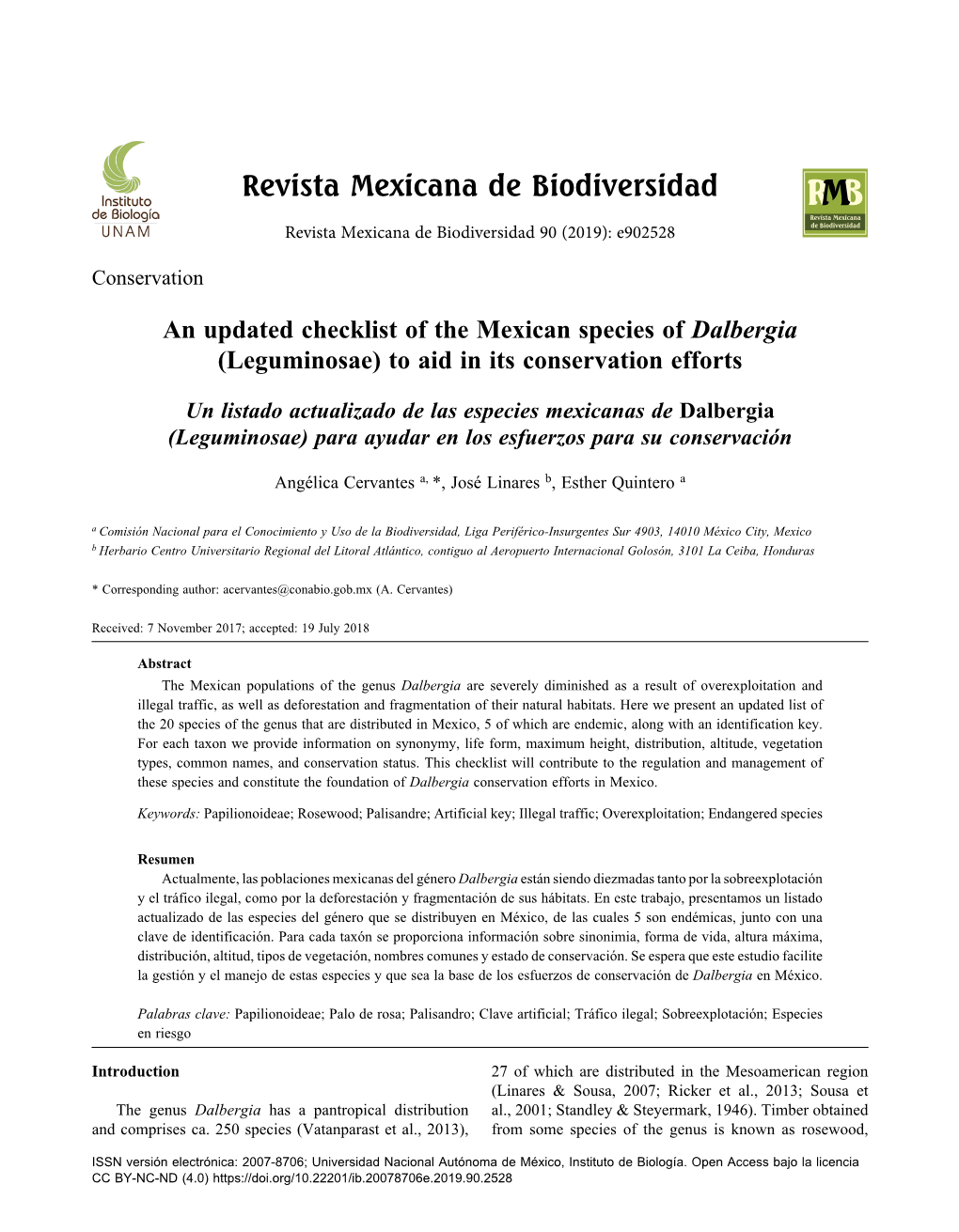 Revista Mexicana De Biodiversidad