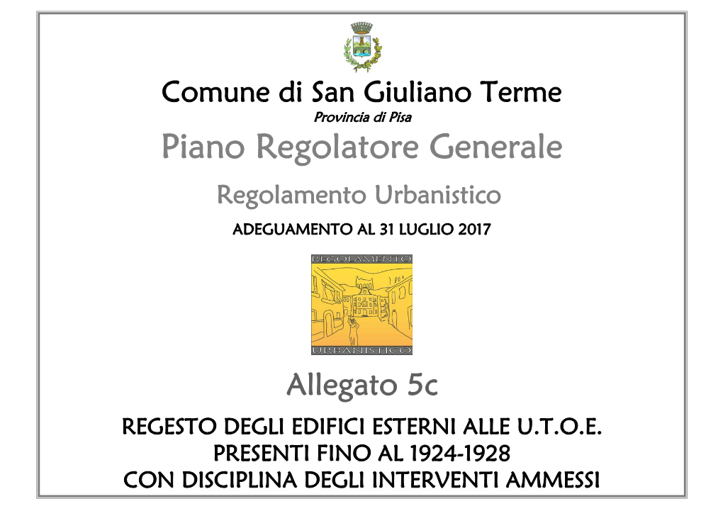 Piano Regolatore Generale