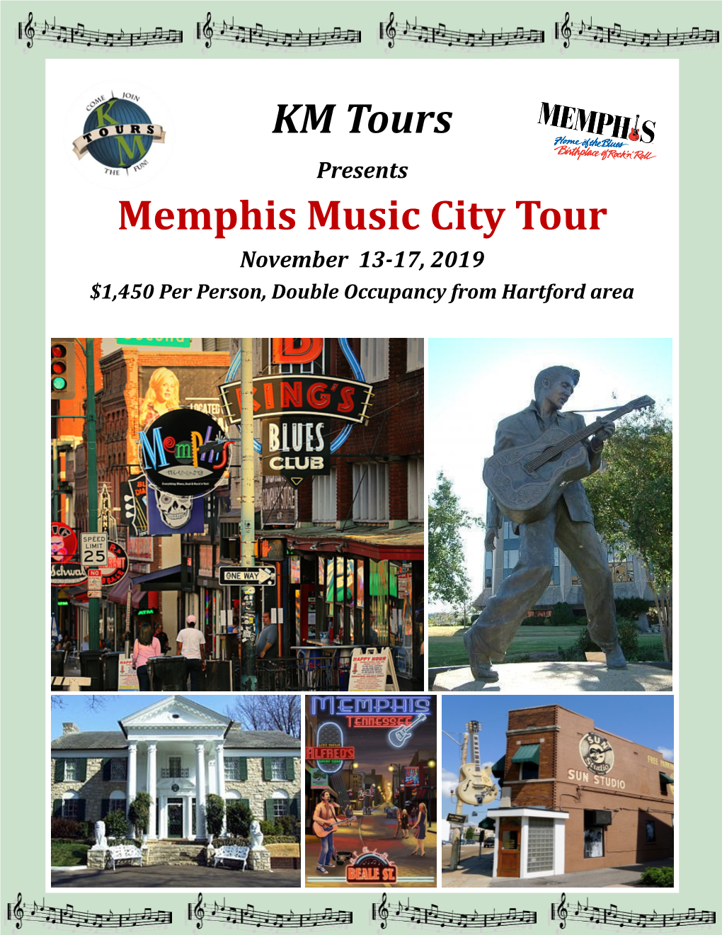 KM Tours Memphis Music City Tour