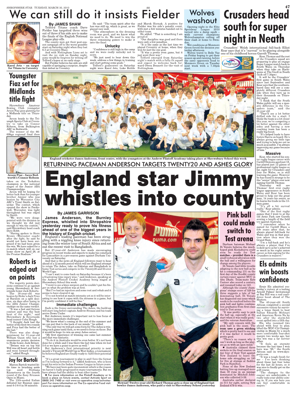 England Star Jimmy Whistles Into County