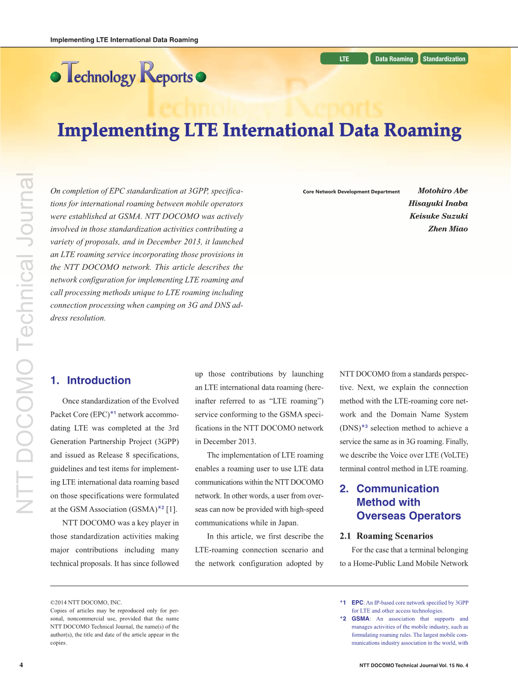 Implementing LTE International Data Roaming