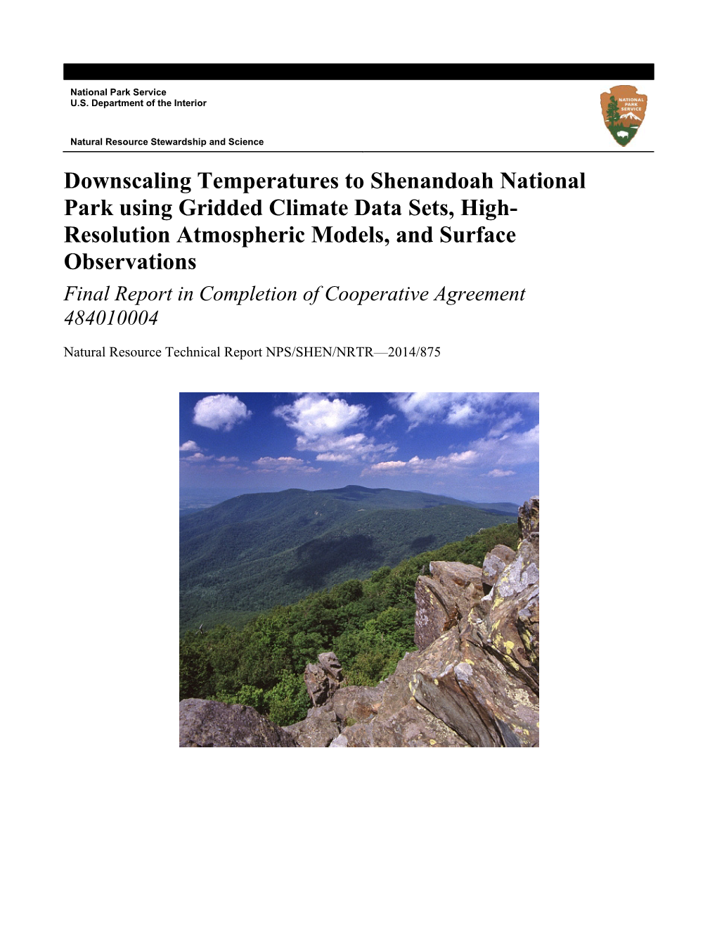 Downscaling Temperatures to Shenandoah National Park Using