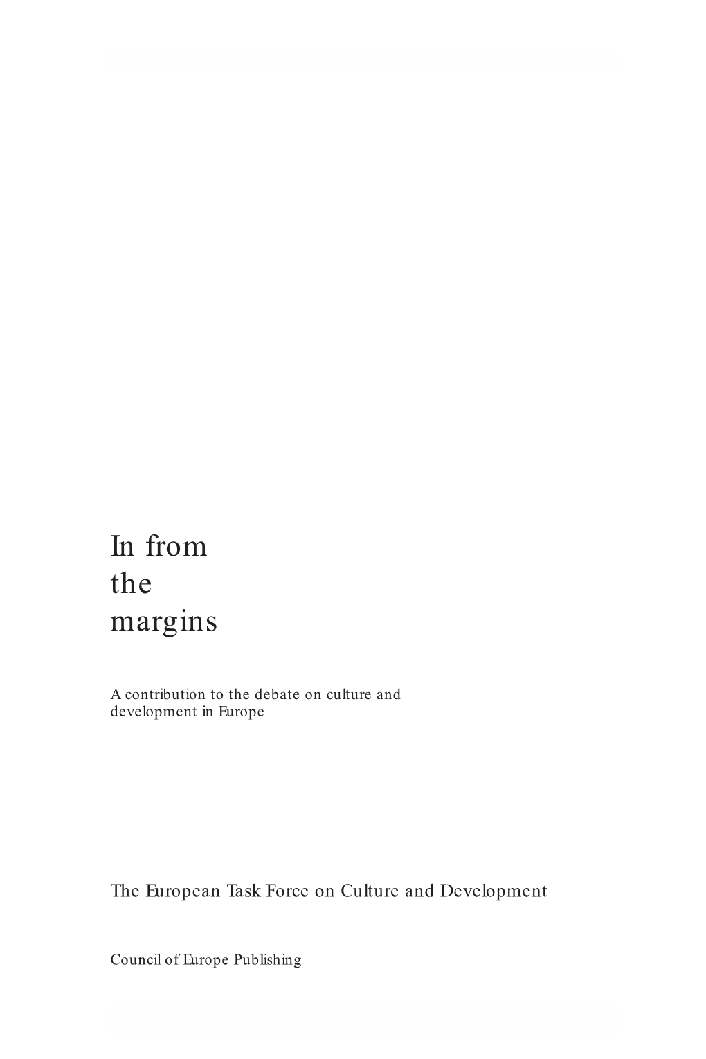 In from the Margins