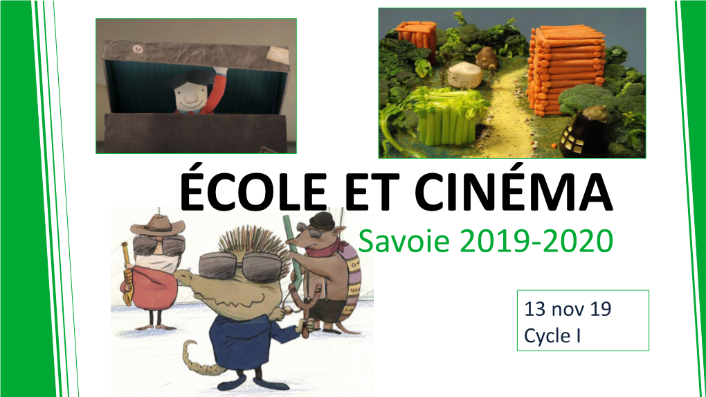 ÉCOLE ET CINÉMA Savoie 2019-2020