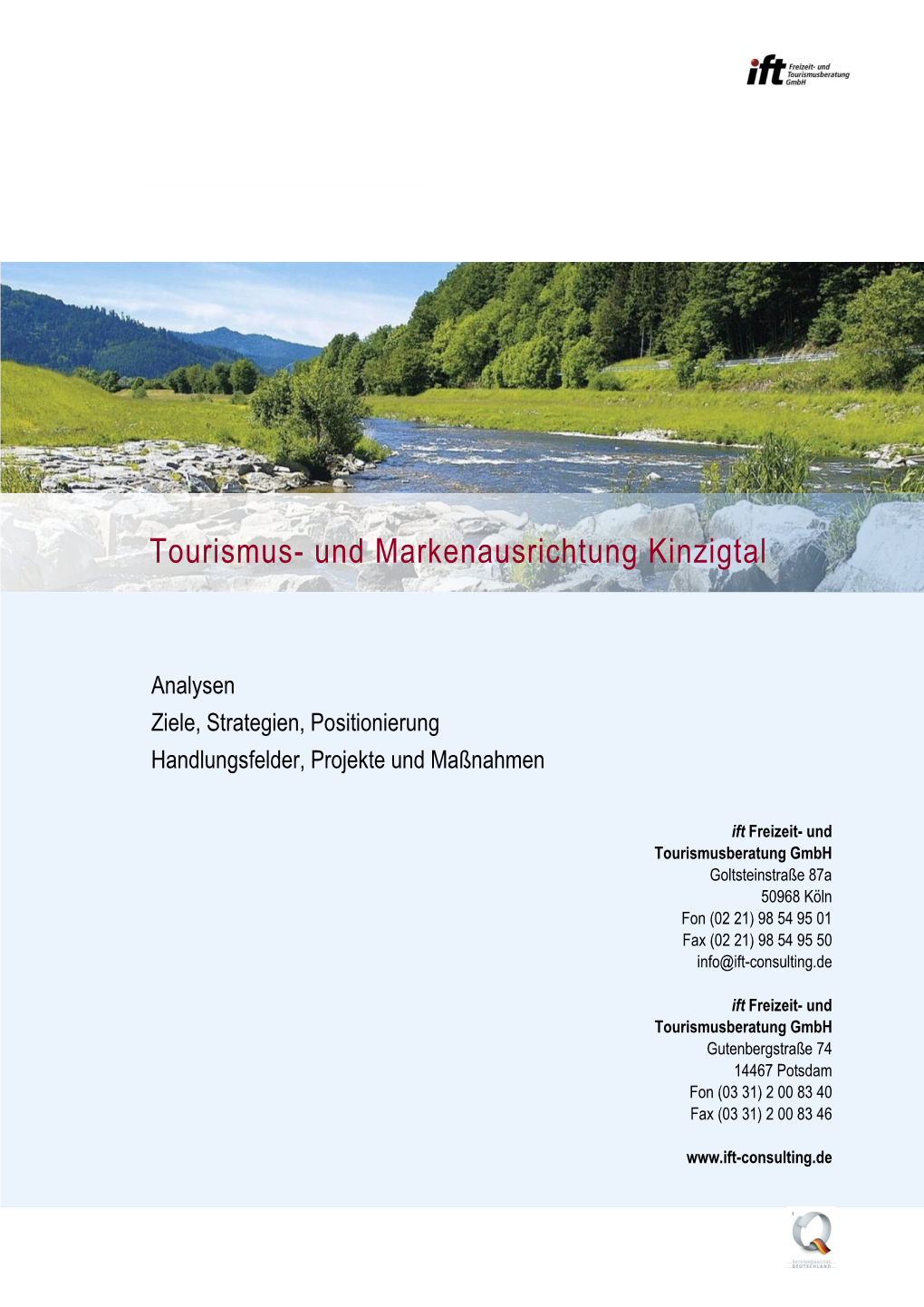 2019-01-20 Tourismus- Und Markenausrichtung Kinzigtal.Pdf