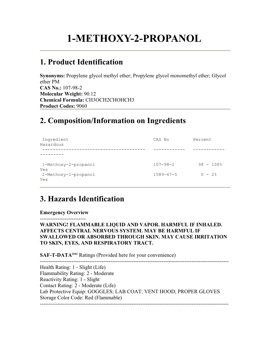 1-Methoxy-2-Propanol