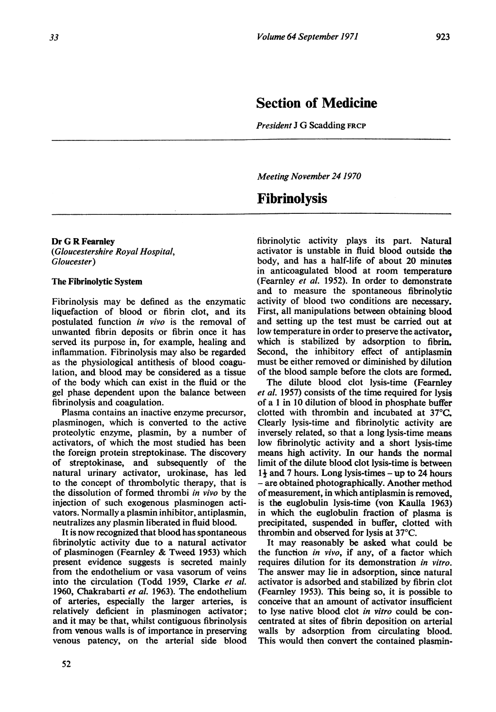 Fibrinolysis