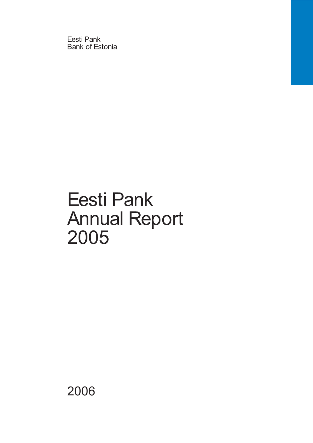 Eesti Pank Annual Report 2005