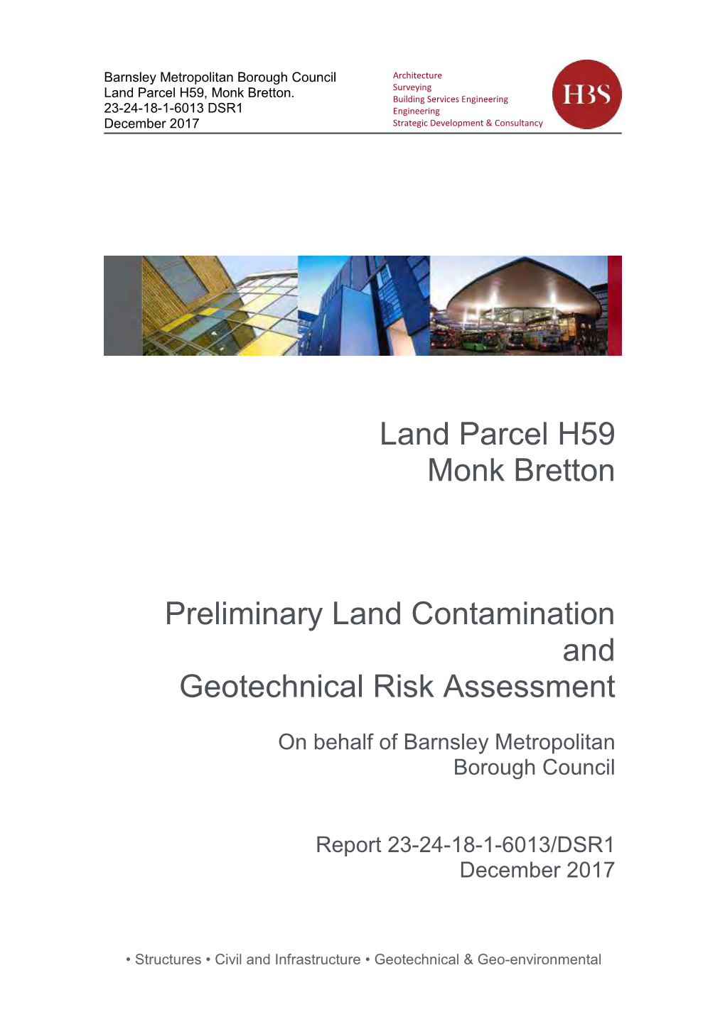 Land Parcel H59 Monk Bretton Preliminary Land Contamination And