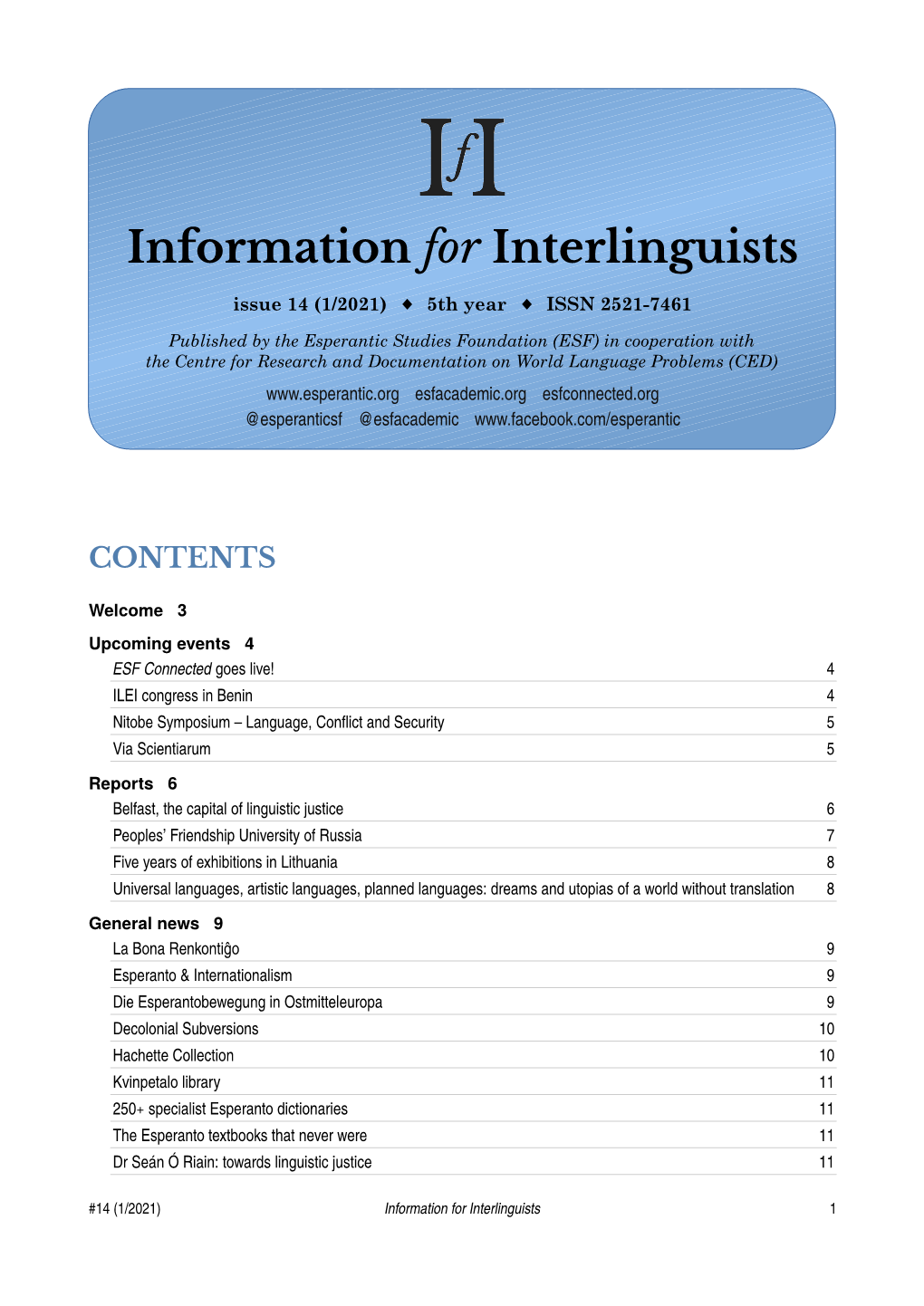 Information for Interlinguists