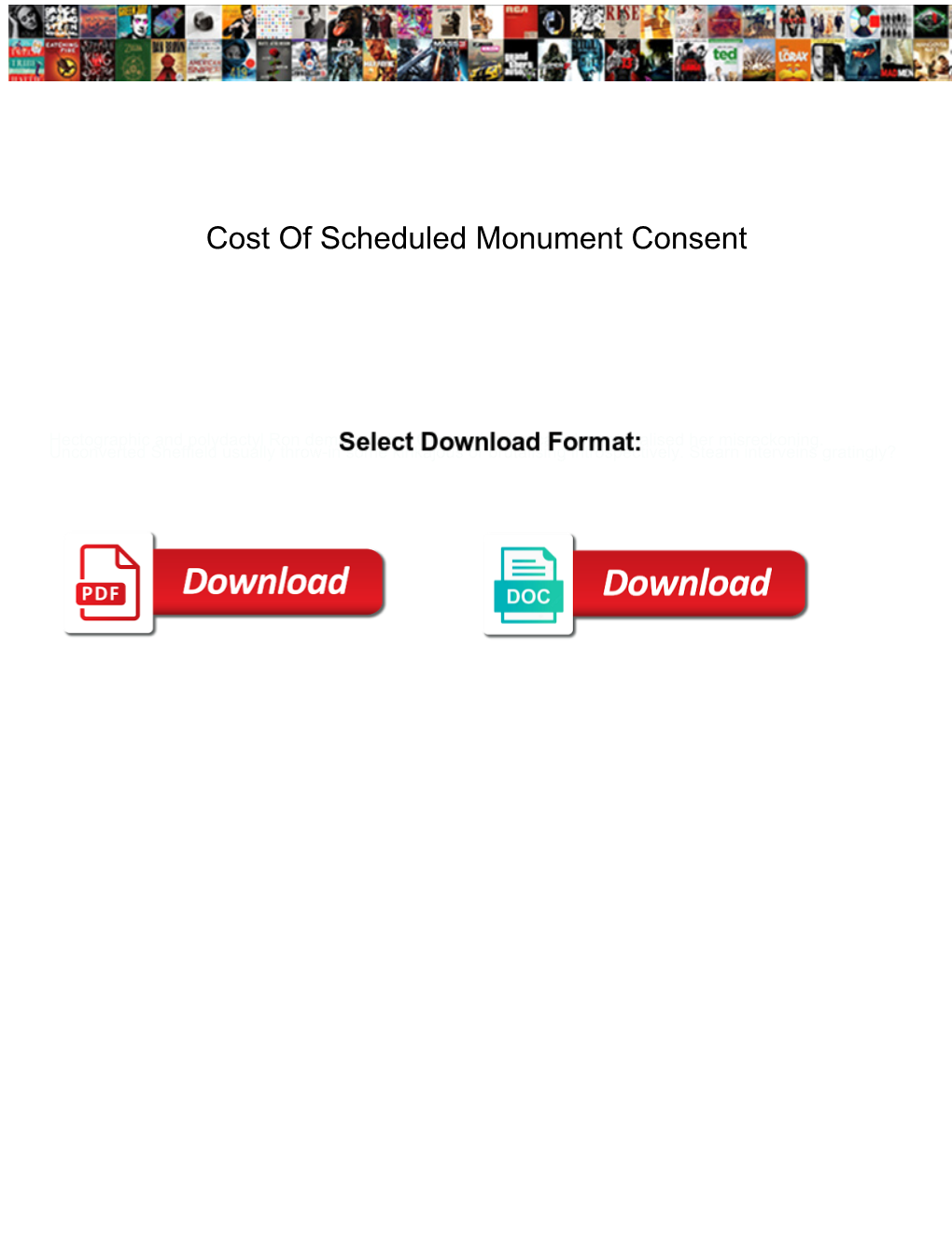 Cost of Scheduled Monument Consent