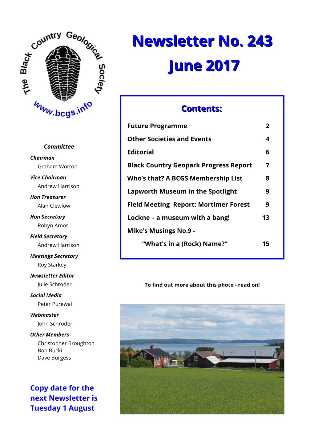 Newsletter No. 243 June 2017